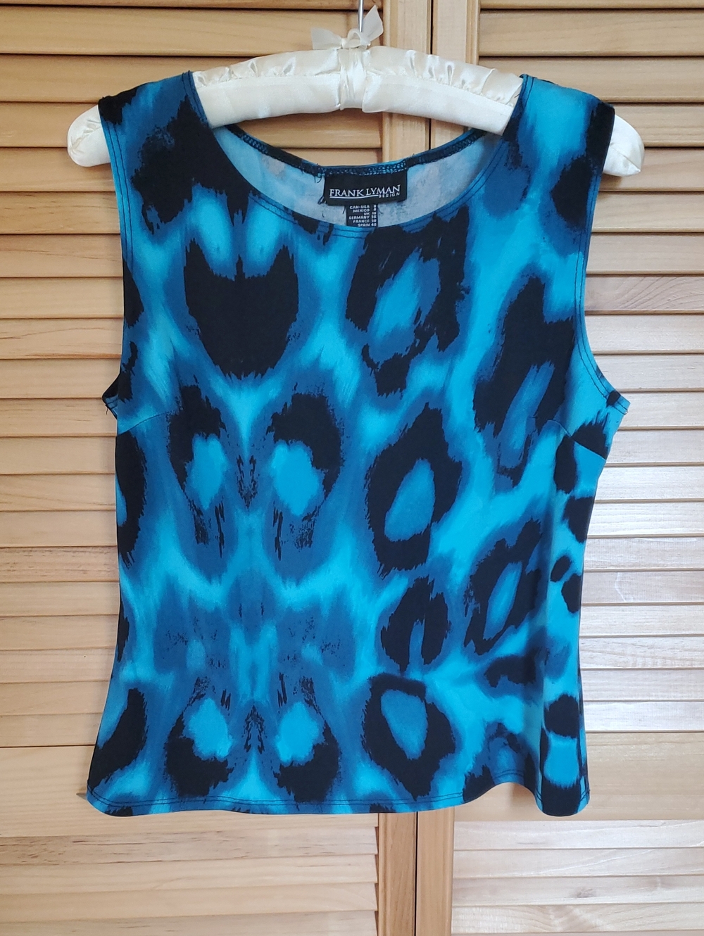 Turquoise and Black Sleeveless Frank Lyman